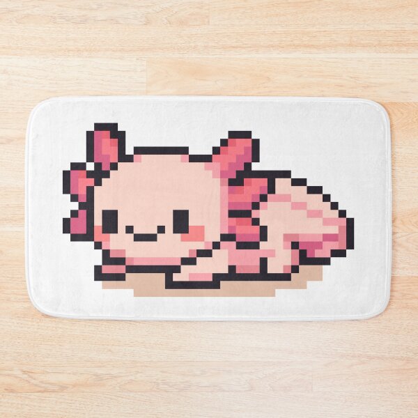 Item preview, Tiny Pixel Axolotl – Pink Cozy Lounger designed and sold by retro_pixel.