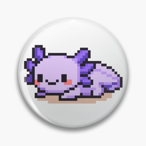 Item preview, Tiny Pixel Axolotl – Lavender Cozy Lounger designed and sold by retro_pixel.