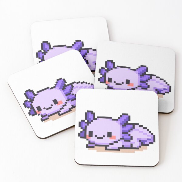 Item preview, Tiny Pixel Axolotl – Lavender Cozy Lounger designed and sold by retro_pixel.
