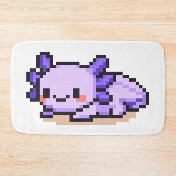 Item preview, Tiny Pixel Axolotl – Lavender Cozy Lounger designed and sold by retro_pixel.