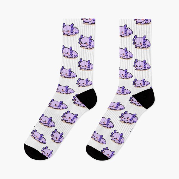 Item preview, Tiny Pixel Axolotl – Lavender Cozy Lounger designed and sold by retro_pixel.