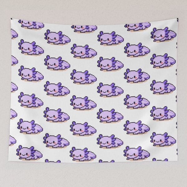 Item preview, Tiny Pixel Axolotl – Lavender Cozy Lounger designed and sold by retro_pixel.
