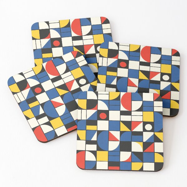 Item preview, Modernist Rhythm – Bauhaus Geometric Grid Pattern designed and sold by SUNAGIMO9999.