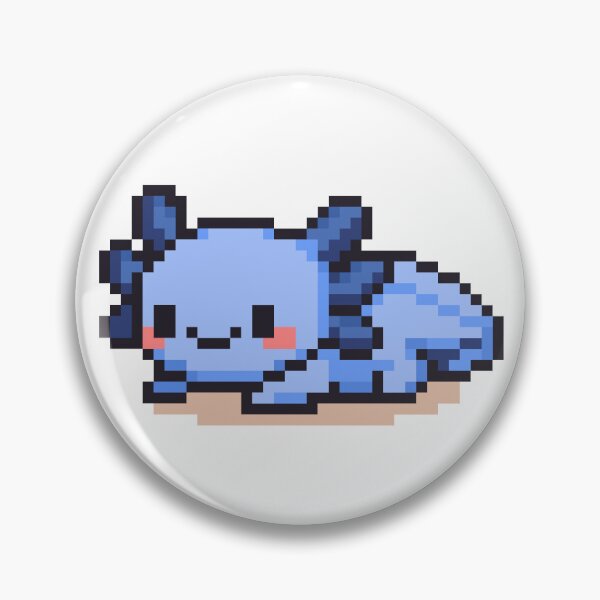 Item preview, Tiny Pixel Axolotl – Blueberry Cozy Lounger designed and sold by retro_pixel.