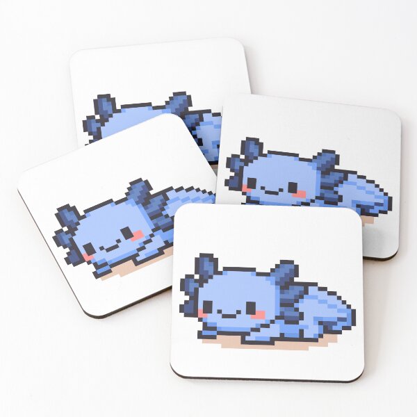 Item preview, Tiny Pixel Axolotl – Blueberry Cozy Lounger designed and sold by retro_pixel.