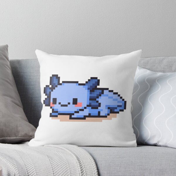 Item preview, Tiny Pixel Axolotl – Blueberry Cozy Lounger designed and sold by retro_pixel.