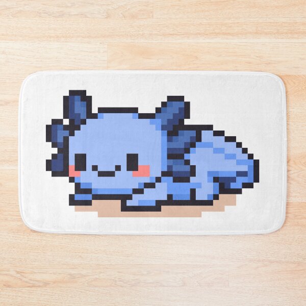 Item preview, Tiny Pixel Axolotl – Blueberry Cozy Lounger designed and sold by retro_pixel.