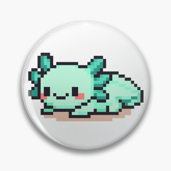 Item preview, Tiny Pixel Axolotl – Minty Cozy Lounger designed and sold by retro_pixel.
