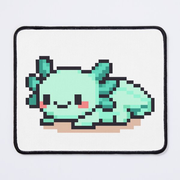 Item preview, Tiny Pixel Axolotl – Minty Cozy Lounger designed and sold by retro_pixel.
