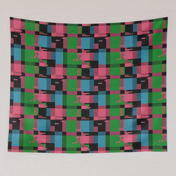 Item preview, Brain Rot Glitch Plaid designed and sold by Things and stuff.