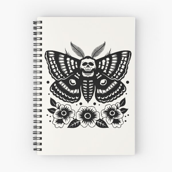 Item preview, Death Moth with Skull Gothic Tattoo Style Design designed and sold by Parkerzz.