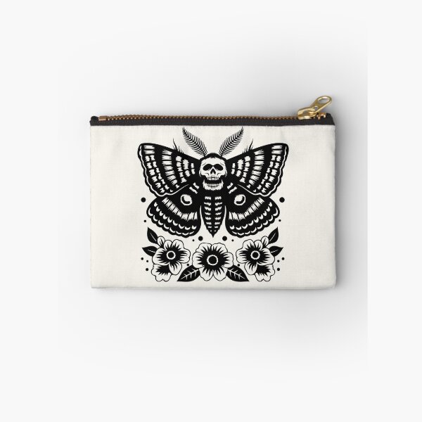 Item preview, Death Moth with Skull Gothic Tattoo Style Design designed and sold by Parkerzz.