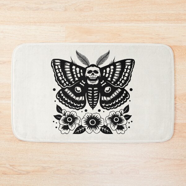Item preview, Death Moth with Skull Gothic Tattoo Style Design designed and sold by Parkerzz.