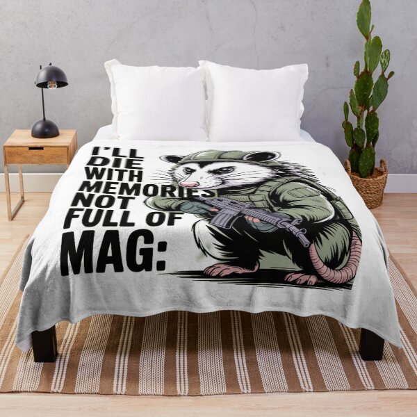 Item preview, I'll Die With Memories Not A Full Mag Live for Memories, Not Mags military possum designed and sold by MIMSCorneR.