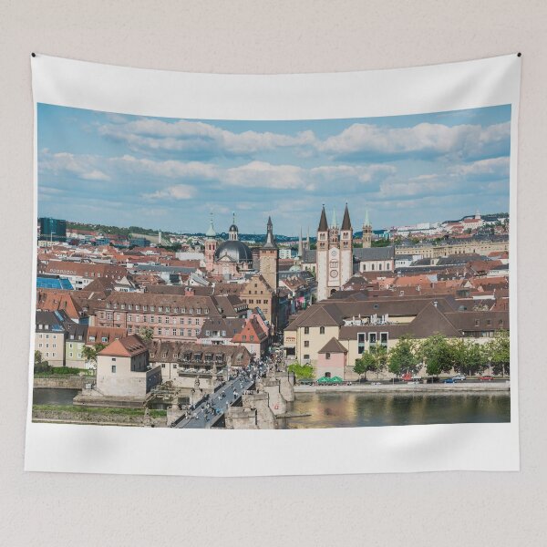 Item preview, Aerial view of the historic city of Wurzburg designed and sold by dvoevnore.