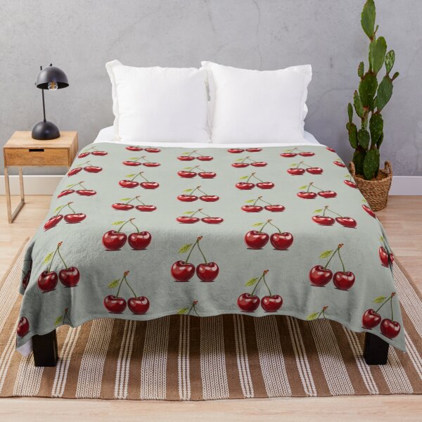 Item preview, Glossy Twin Cherries Illustration – Fresh Fruit Art on Plain Background designed and sold by AndrewWork.