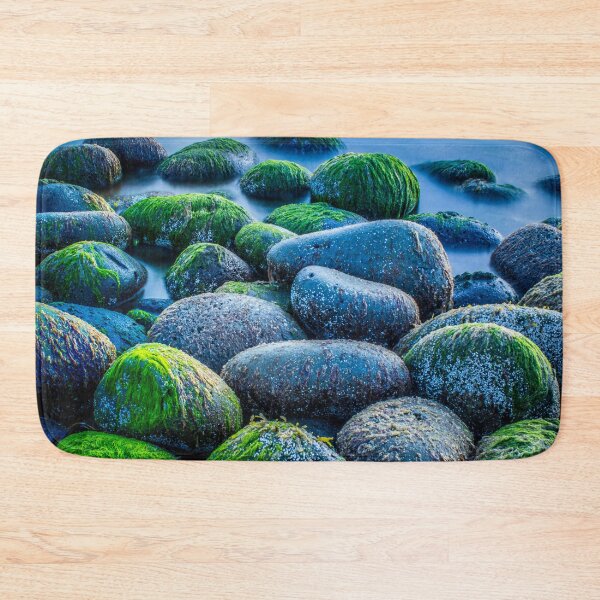 Item preview, Mossy Rocks on Reykjavik Shore – Tranquil Icelandic Seascape designed and sold by Kristvin Gudmundsson.