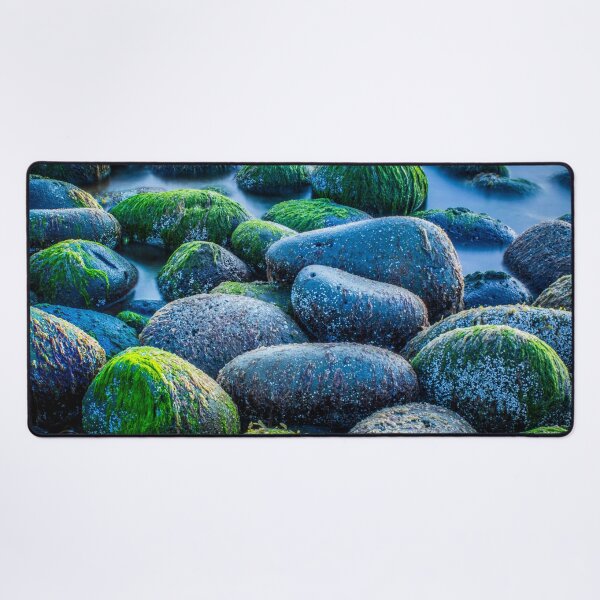 Item preview, Mossy Rocks on Reykjavik Shore – Tranquil Icelandic Seascape designed and sold by Kristvin Gudmundsson.