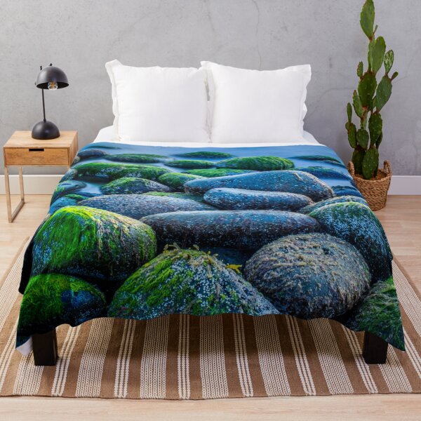 Item preview, Mossy Rocks on Reykjavik Shore – Tranquil Icelandic Seascape designed and sold by Kristvin Gudmundsson.