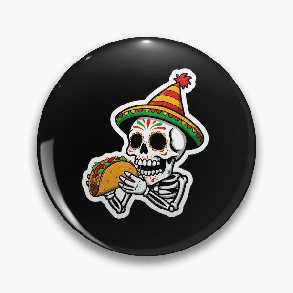 Item preview, Skull Tacos and Party Sticker designed and sold by TheSkullRoom.