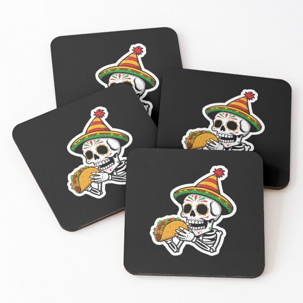 Item preview, Skull Tacos and Party Sticker designed and sold by TheSkullRoom.