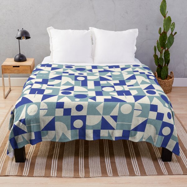 Item preview, Calm Construct – Indigo & Blue Bauhaus Balance designed and sold by SUNAGIMO9999.
