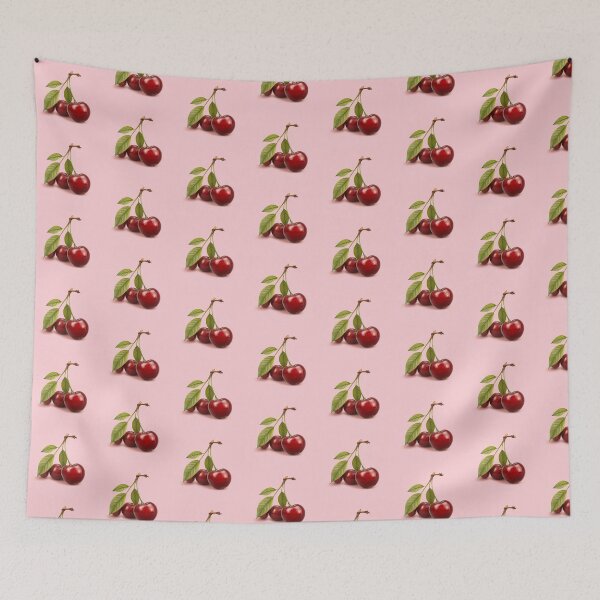 Item preview, Glossy Cherry Trio on Pink – Fresh Fruit Photography Print designed and sold by AndrewWork.