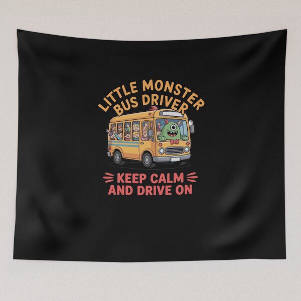 Item preview, Little Monster School Bus Driver designed and sold by Printed-Memes.