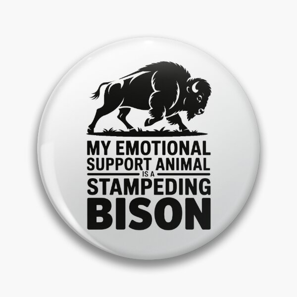 Item preview, Emotional Support Bison Funny ADHD Anxiety Mental Health designed and sold by Tammy Winand Arts.