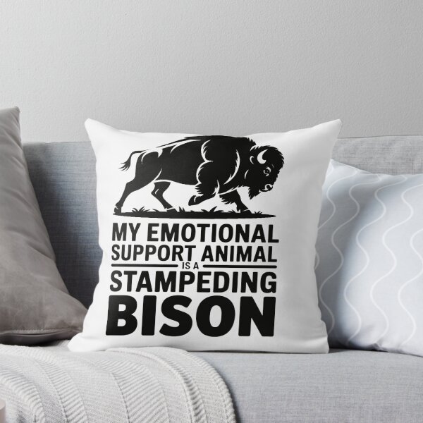 Item preview, Emotional Support Bison Funny ADHD Anxiety Mental Health designed and sold by Tammy Winand Arts.
