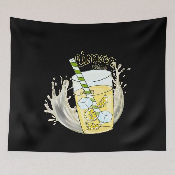 Item preview, Limon Time, Fresh Lemon Juice Summer Vibes for dark background designed and sold by kazoart.