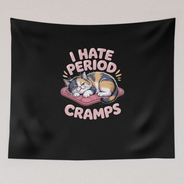 Item preview, Cat I Hate Period Cramps designed and sold by Printed-Memes.