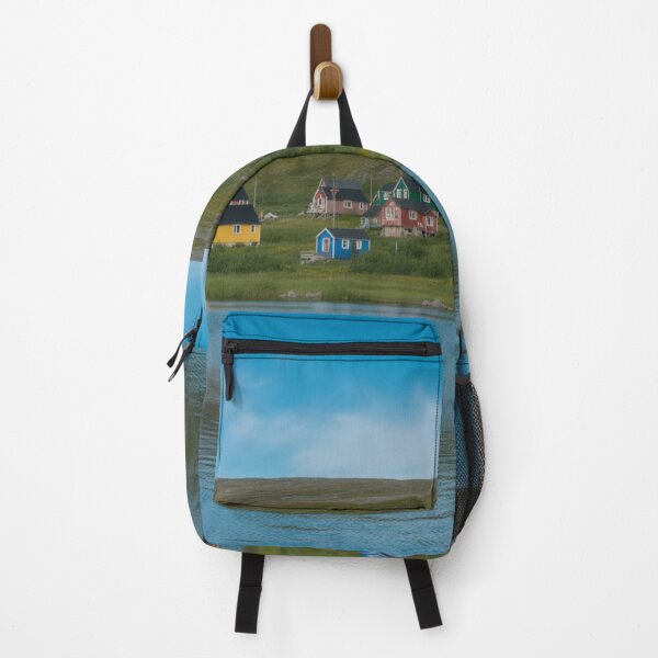 Item preview, Colorful Inuit Village by the Lake – Northern Canada Landscape designed and sold by InspiredCreatives.