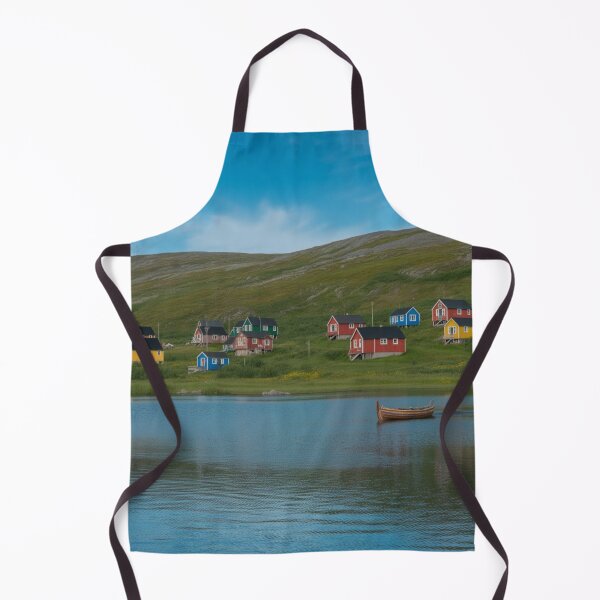 Item preview, Colorful Inuit Village by the Lake – Northern Canada Landscape designed and sold by InspiredCreatives.