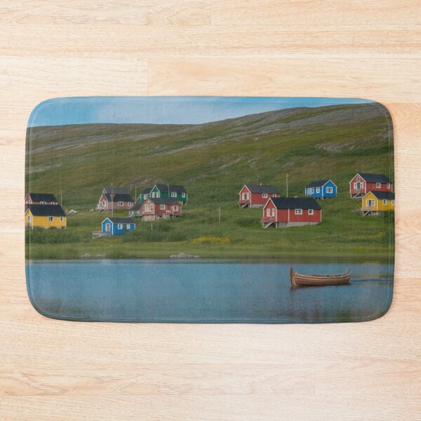 Item preview, Colorful Inuit Village by the Lake – Northern Canada Landscape designed and sold by InspiredCreatives.