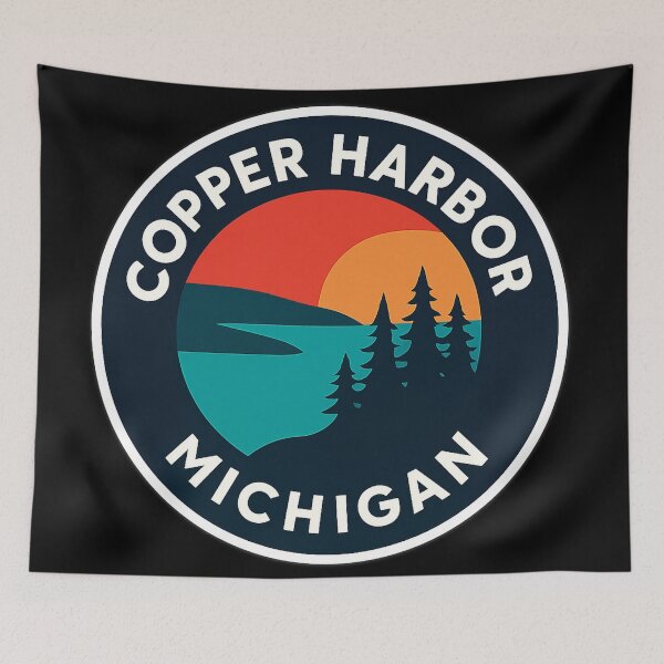 Item preview, Copper Harbor Michigan Modern Sunset designed and sold by American Travels.