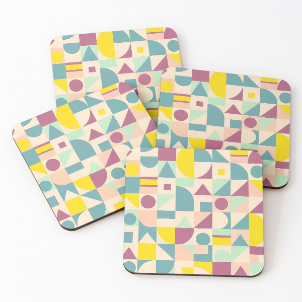 Item preview, Muted Bauhaus Harmony – Retro Pastel Geometry designed and sold by SUNAGIMO9999.
