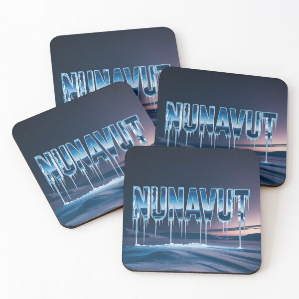 Item preview, Frozen Nunavut Ice Text Art – Arctic Winter Digital Design designed and sold by InspiredCreatives.