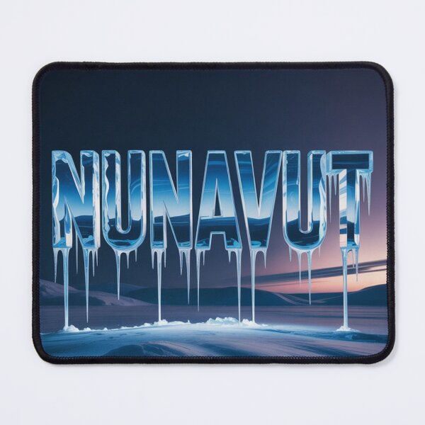 Item preview, Frozen Nunavut Ice Text Art – Arctic Winter Digital Design designed and sold by InspiredCreatives.