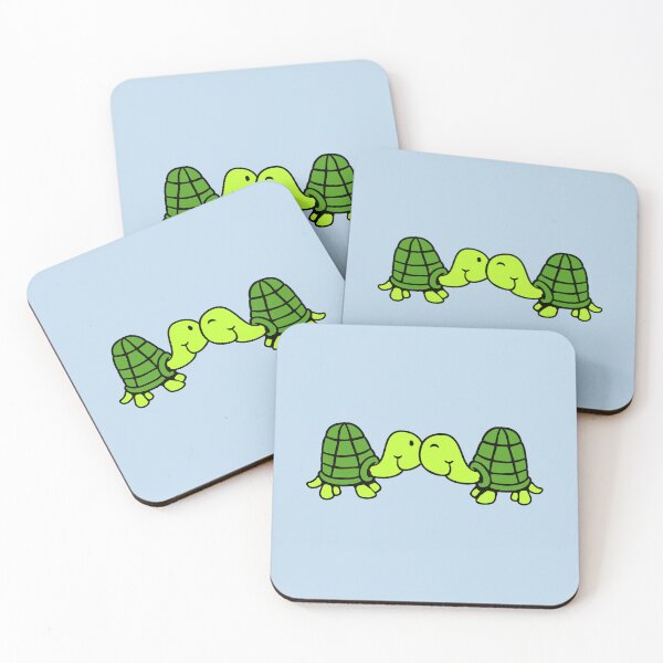 Item preview, 2 Tortoise Turtle Love Couple Kissing Romantic Valentine's Day designed and sold by shirt-o-mat.