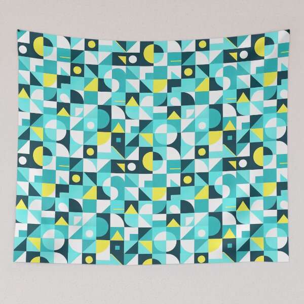 Aperçu de l'œuvre Geometrika Pulse – Les couleurs vives du Bauhaus réinventées créée et vendue par SUNAGIMO9999.