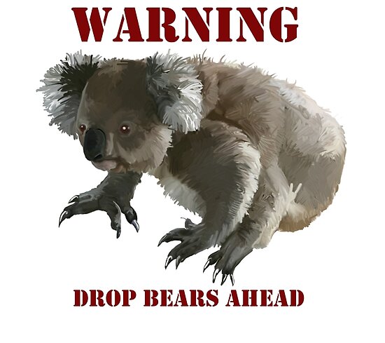 Drop Bear Warning Poster By Monkeymo Redbubble
