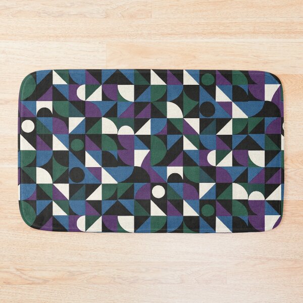 Item preview, Nocturne Bauhaus – Woven Geometry in Deep Tones designed and sold by SUNAGIMO9999.