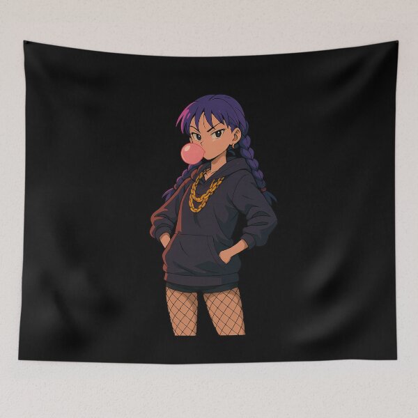 Item preview, Anime Drip Queen – Purple Braids & Attitude designed and sold by CesArt  D..