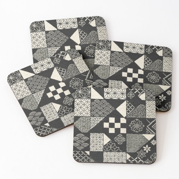 Item preview, Kurohaku Harmony – Modern Japanese Textile Elegance designed and sold by SUNAGIMO9999.