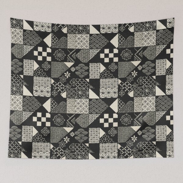 Item preview, Kurohaku Harmony – Modern Japanese Textile Elegance designed and sold by SUNAGIMO9999.
