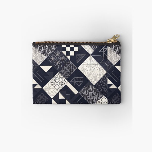 Item preview, Indigo Geometry – Timeless Japanese Pattern Fusion designed and sold by SUNAGIMO9999.