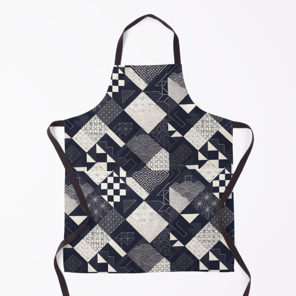 Item preview, Indigo Geometry – Timeless Japanese Pattern Fusion designed and sold by SUNAGIMO9999.