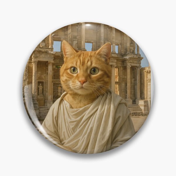 Item preview, Turkish cat in Ephesus archaeological site, classical philosopher style designed and sold by mrsupicku.