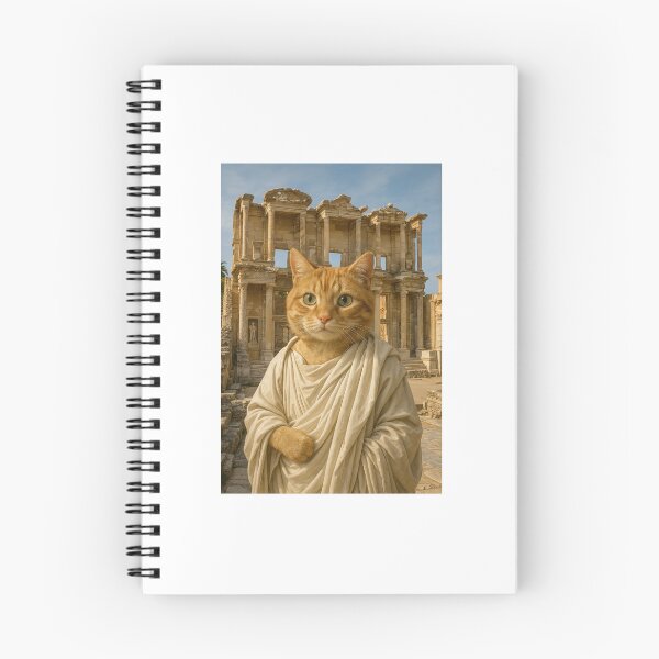 Item preview, Turkish cat in Ephesus archaeological site, classical philosopher style designed and sold by mrsupicku.